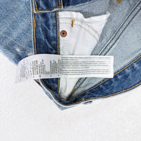 Abercrombie & Fitch Jean Shorts Women’s Size 4 / 21 High Rise Denim 4” Raw Hem - Picture 7 of 9